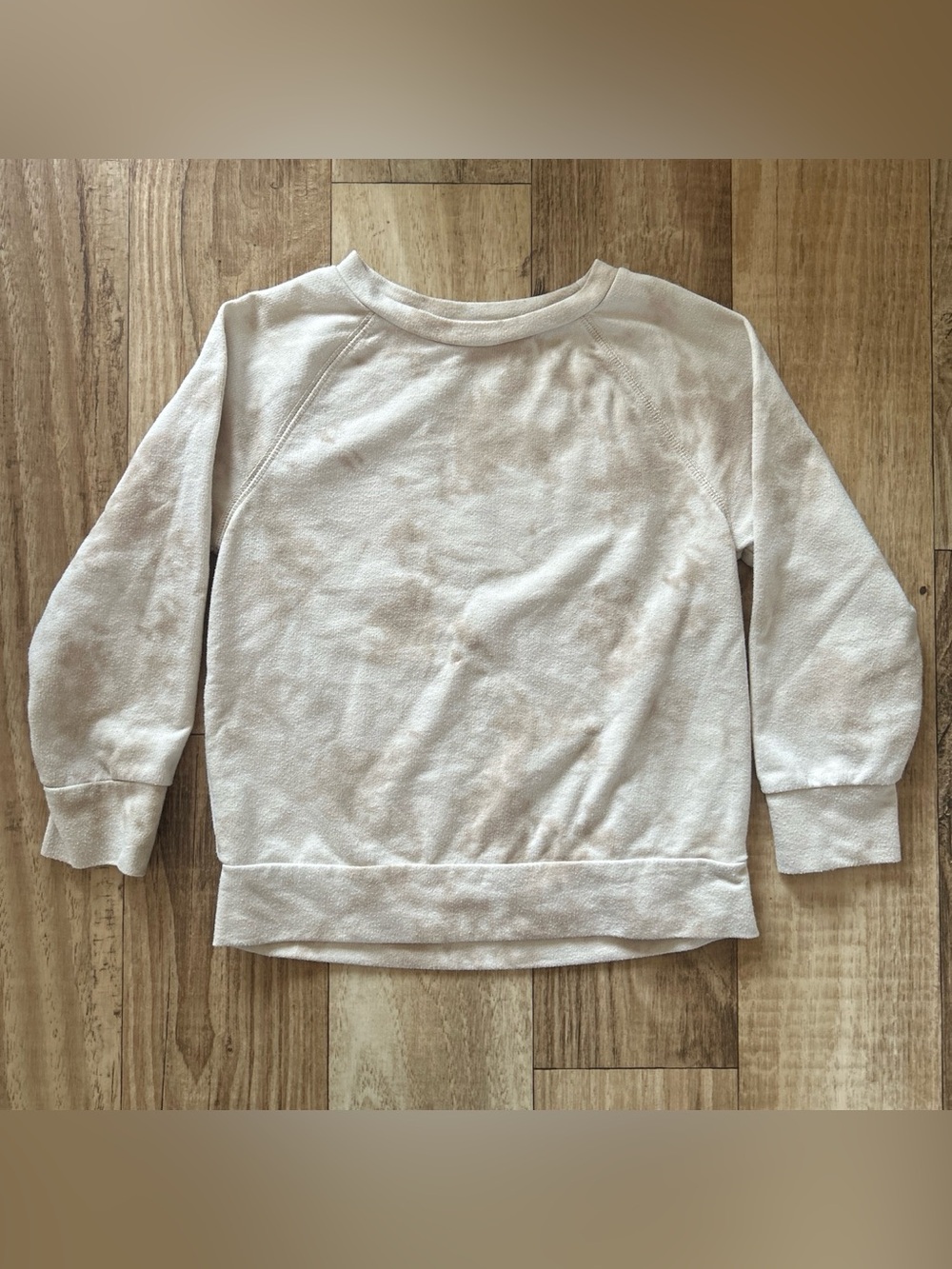 Okie Dokie cream & tan tie-dye girls sweatshirt size 4T